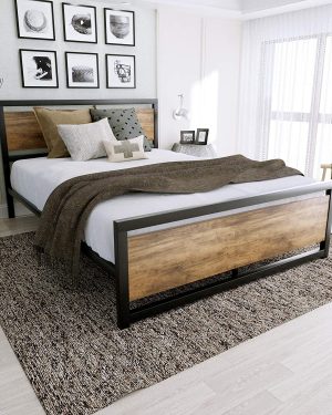 Amolife Full Size Bed Frame with Headboard