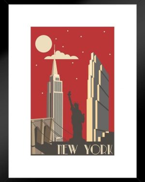 Poster Foundry New York City Retro Art Deco Print