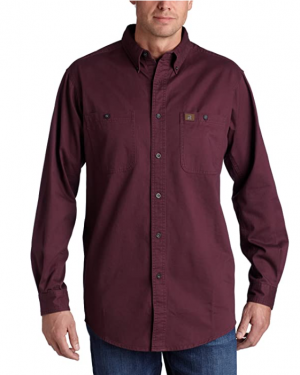 Wrangler Riggs Workwear Men's Logger Twill Long Sleeve Work Shirt