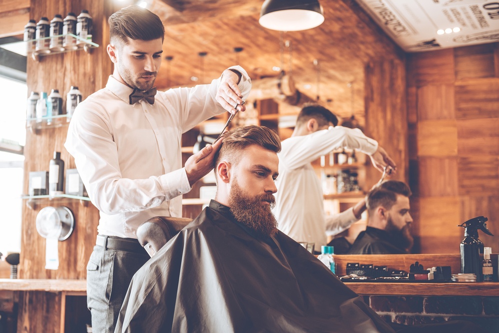 It is usually best for a man to go to a barber for his haircuts, as barbers specialize in the cutting of men hairstyles.