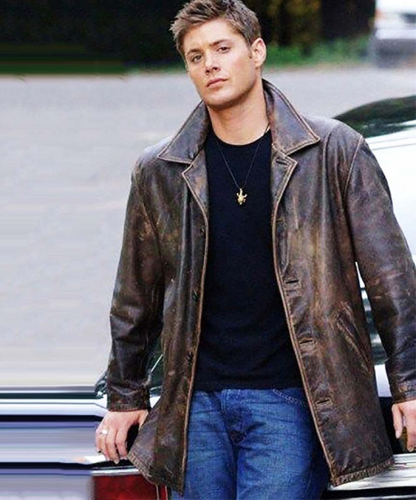Dean Winchester in his leather jacket.