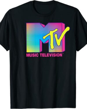 80's Retro MTV Sunset Logo Graphic T-Shirt