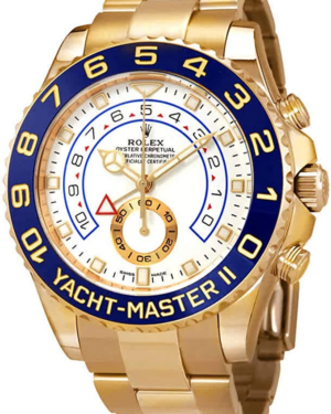 Rolex Yacht-Master II Automatic White Dial Men's 18kt Yellow Gold Oyster Watch