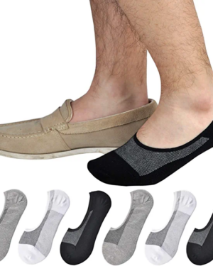 JORMATT Genuine Mens No Show Socks, Loafer Sneakers Low Cut Cotton Socks With Non Slip Grips